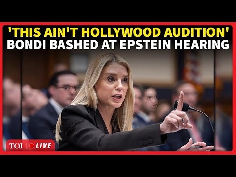 Pam Bondi LOSES COOL As Trump-Epstein ‘SECRET’ Video Played At Fiery House Hearing | REPLAY