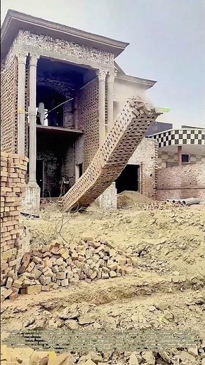 Toppling a Brick Support: How Workers Remove Temporary Construction Bracing