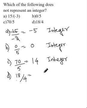 Find the non integer #algebraclass8 #integerstricks