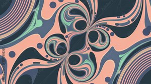 Swirling patterns expand and contract with shifting colors