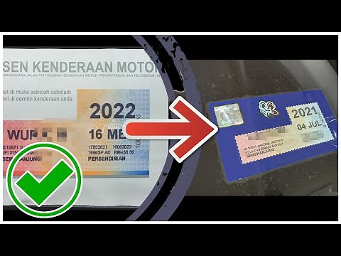 Cara Betul Lekat Sticker Roadtax Kereta atas Cermin Kereta