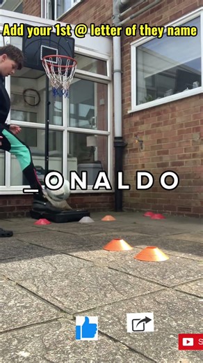 Add your 1st@ letter of they name #football #footballskillschallenge #footballshorts
