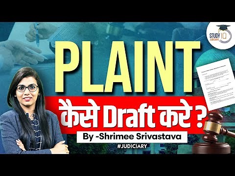 How to draft a Plaint in a Civil Case? | StudyIQ Judiciary