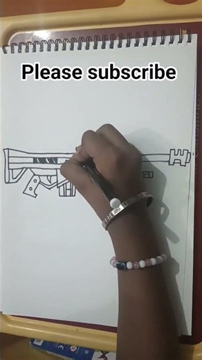 How to Draw Heavy Sniper rifle drawing easy