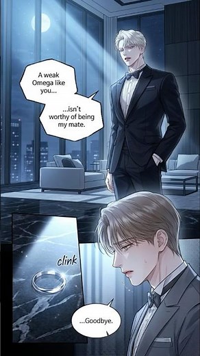 HE REJECTED HIS OMEGA... NOW HE'S BEGGING ON HIS KNEES FOR HIS TWINS BACK #manhwa #bl#blshorts