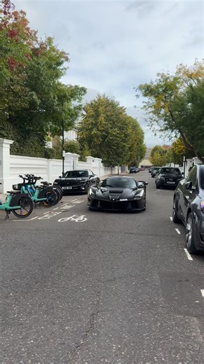 Factory black LaFerrari on the move in London 😮‍💨 king of cars? #Ferrari #LaFerrari #Hypercar #London | TFJJ