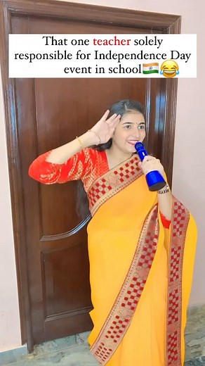 Siddharth Arora | Comedian on Instagram: "That one teacher solely responsible for Independence Day event in school 🇮🇳😂 . . . . . . . . . . . . . . . . . . . . . . . . . . . . . . . . . . . . . . . . . . . . . . . . . . #15august #sister #viral #practice #funnyvideos #trendingreels #explore #reelitfeelit #reels"