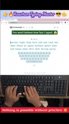 You won't believe how fast I typed.😱 #fasttyping #protypers #typingtest #typing #raushantypingmaster