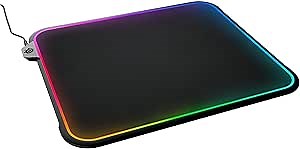 SteelSeries QcK Prism RGB Mousepad, Dual-Surface, 12-Zone Lighting with Gamesense
