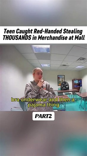 Teen Caught Red-Handed Stealing THOUSANDS in Merchandise at Mall #cops #police #bodycam #policeofficer #viral