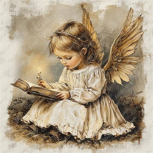 Vintage Christmas Angel Clipart, Printable JPG (digital Download) - Etsy Australia