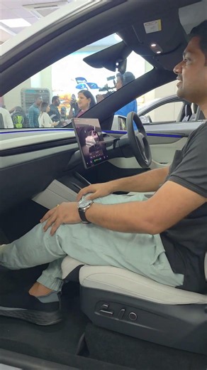 Tesla has officially opened its first Experience Centre in Hyderabad's HITEC City #tesla #hyderabad