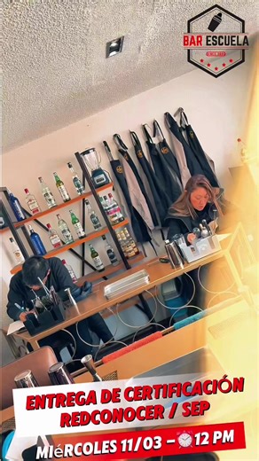 Primera entrega oficial de certificaciónes por medio del Centro Evaluador (Conocer) CE0063-OC130-23 Bar Escuela Group 😎🍸 . . . . #certificaciónes #estandardecompetencia #redconocersep #centroevaluador #barescuelagroup