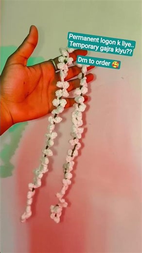 DM to Order Crochet Gajra🌸 | Reusable Bridal Hair Accessory #crochetgajra#crochetindia#handmadeindia