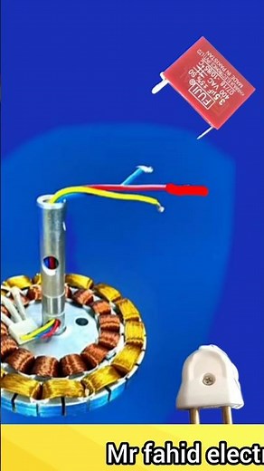 ceiling fan three colour wire connection capacitor installation