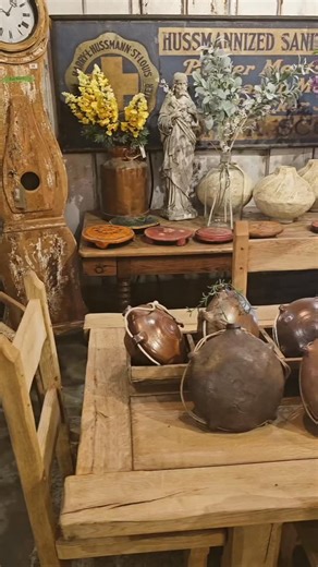 Are you upgrading your dining space for the upcoming holiday season? Imagine friends and family gathered around this stunning, rustic wood table. It has plenty of room for a dinner party or a cocktail gathering, so you can host any event in style. #OldWorldAntieks #LuxuryAntiques #RoundTopTexas #TexasAntiques #EuropeanAntiques #RusticLuxury #OldWorldCharm #LaGrangeTX #AntiqueLovers #LuxuryInteriorsTX #FrenchCountryDecor #AntiqueDecorIdeas #PatinaPerfection #VintageWithStyle | Old World Antieks