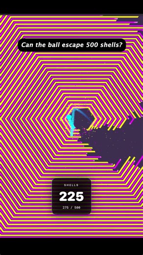 Robotic Shellbreaker 500 Shells 🤖 #bouncingball #satisfying #creativecoding