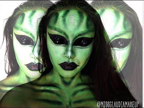 Area 51 Alien Makeup Tutorial - MissClaudiaMakeup