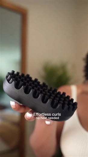 Rubber Curling Hair Brush for Perfect Afro Curls