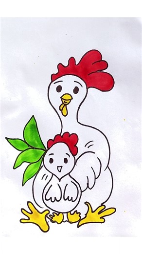 Nibedita's crafting art ❤️🌼 on Instagram: "How to draw a hen easily step by step / Beautiful Easy Hen drawing tutorial for beginners . . Follow me for more tutorials and comment me which you want to see . . #shorts #viral #instadrawing #followers #instadrawing #instagram #shortsfeeds #follow #instagood #draw #drawingtutorials"