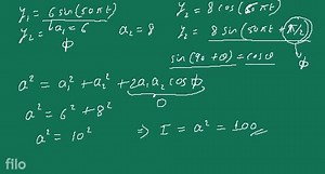 The resultant intensity due to interference of the two waves gi... | Filo