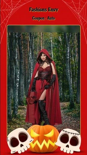 Red Riding Hood Costume - Halloween Outfit with Cape