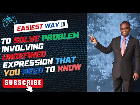 Mathematics: Solved problem based on undefined expression (SS3)