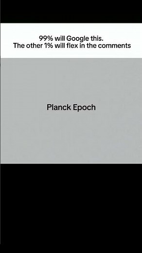 The Planck Epoch!