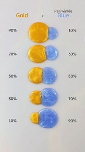 Gold Periwinkle Blue Slime Color Mixing 🌈 😍 #colormixing #painting #satisfying | Mini Art Zone