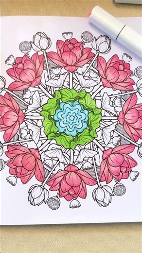 Quxe Mandala: Floral Coloring Book for Adults #mandalacoloringbook #coloringbook