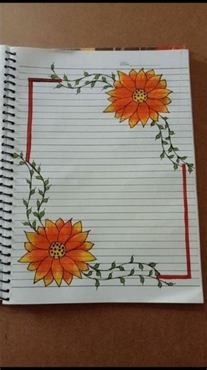 Easy and Beautiful Border Design #art #shorts #viral