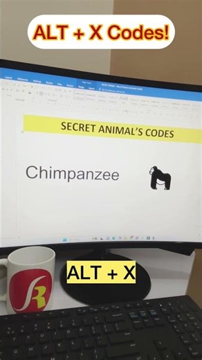 MS Word Secret Animal Codes 🐾 | ALT + X Tricks You Didn’t Know! 🤯