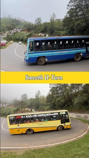 Blue Bus Downhill vs Yellow Bus Uphill 🛣️ Steep Uturn Challenge | Respect Hill Drivers