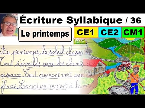 Cours leçon français : Écrire un texte sur le printemps en ce1 ce2 cm1 # 36