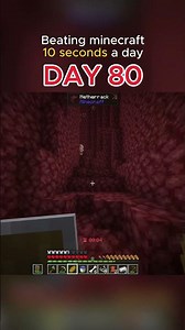 Beating Minecraft 10 Seconds a Day (Day 80) ⏱️ #minecraft