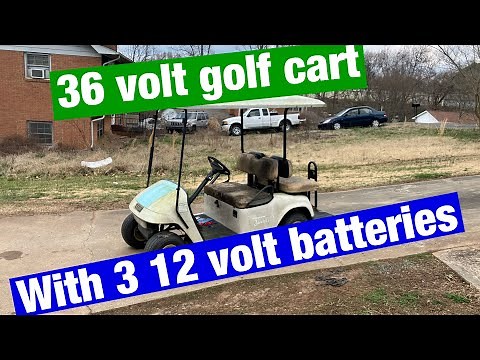12 volt battery install on 36 volt golf cart.