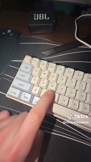 Creamy Gaming Keyboard with Custom Lighting Options