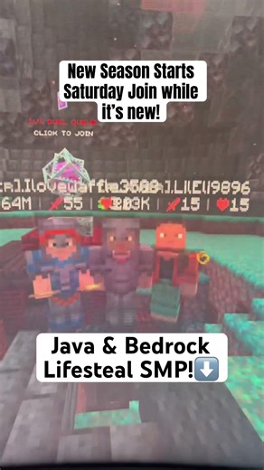 Our new LIFESTEAL PVP Realm starting soon ! #trending #minecraft