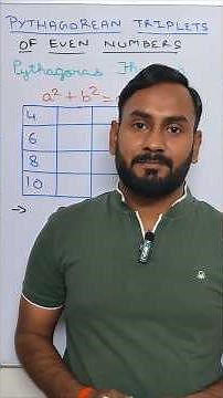 Pythagorean Triplets of Even Numbers || The Maths Coach || Dhruv Goyal