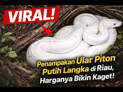 VIRAL! Penampakan Ular Piton Putih Langka di Riau, Harganya Bikin Kaget!