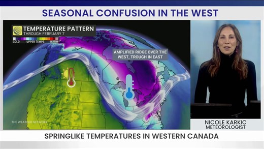 Seasonal confusion with spring in the west, winter in the east