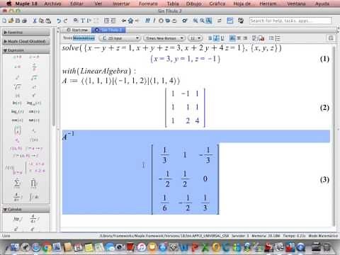 Solucion de matrices con Maple (Paso a paso)