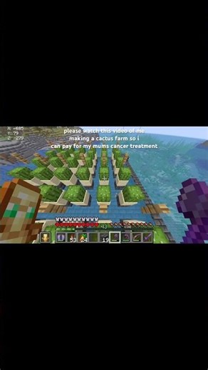 gofundme link in bio | building a cactus farm #minecraft #minecraftbuilding #minecraftshorts