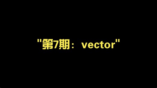 第7期：vector