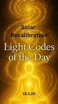 Light Codes of the Day 19.3.26 – Solar Recalibration #lightlanguagecodes #activation #ascension