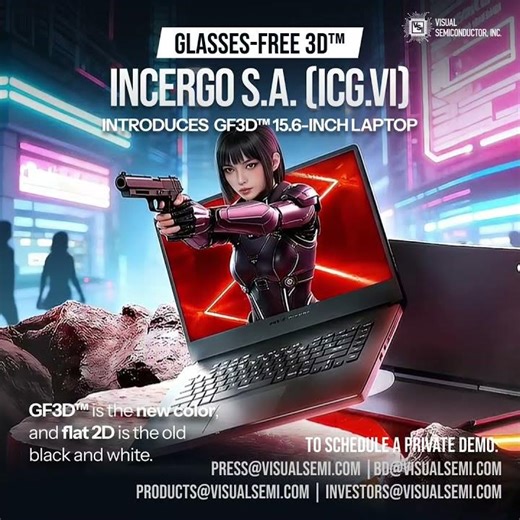 Next-Generation Laptop Displays | GF3D™ Glasses-Free 3D