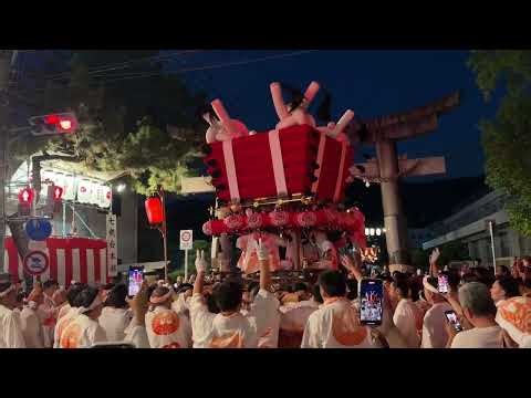 令和7年 2025年 玉祖神社 高安祭り 七親会 松の馬場 ふとん太鼓 かきあい