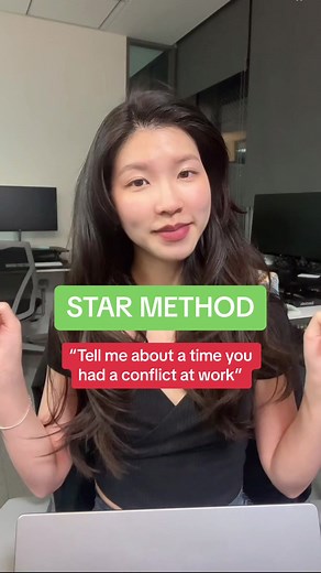 How to use the STAR method in interviews! Tell me about a time you had a conflict at work. ⭐️ #starmethod #starmethodtips #interviewtipsandtricks