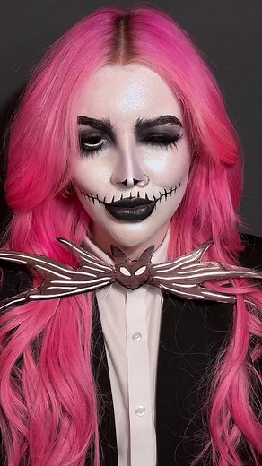Nightmare Before Christmas Inspired Skeleton Jack Makeup Tutorial