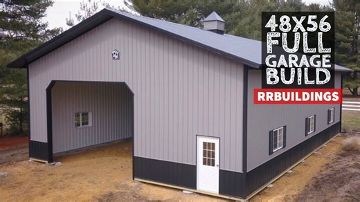 Never-before-seen footage of an epic post-frame garage build! 🔨🎥